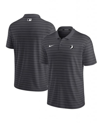 Men's Charcoal Chicago White Sox Authentic Collection 2022 City Connect Striped Performance Polo Shirt $41.24 Polo Shirts