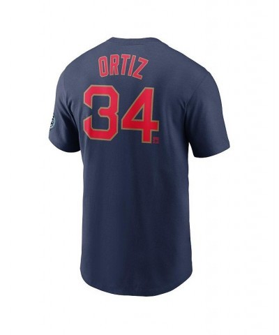 Men's David Ortiz Navy Boston Red Sox Name and Number T-shirt $25.99 T-Shirts