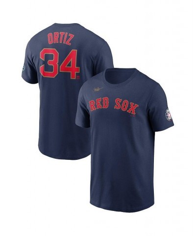 Men's David Ortiz Navy Boston Red Sox Name and Number T-shirt $25.99 T-Shirts