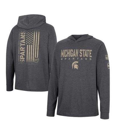 Men's Charcoal Michigan State Spartans Team OHT Military-Inspired Appreciation Hoodie Long Sleeve T-shirt $28.59 T-Shirts