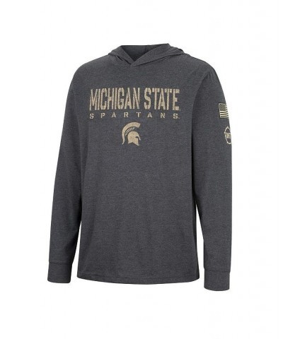 Men's Charcoal Michigan State Spartans Team OHT Military-Inspired Appreciation Hoodie Long Sleeve T-shirt $28.59 T-Shirts