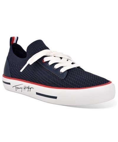 Women's Gessie Stretch Knit Sneakers Blue $30.00 Shoes