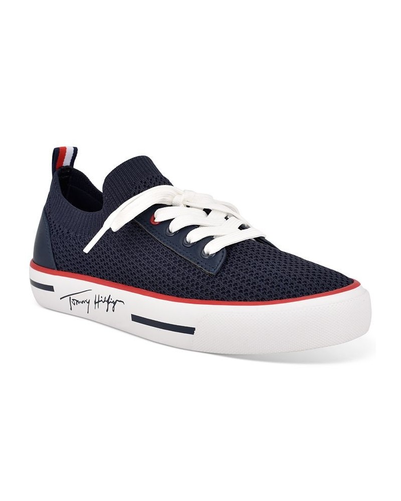 Women's Gessie Stretch Knit Sneakers Blue $30.00 Shoes