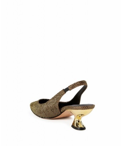 Women's The Laterr Sling Back Pumps Gold $33.48 Shoes