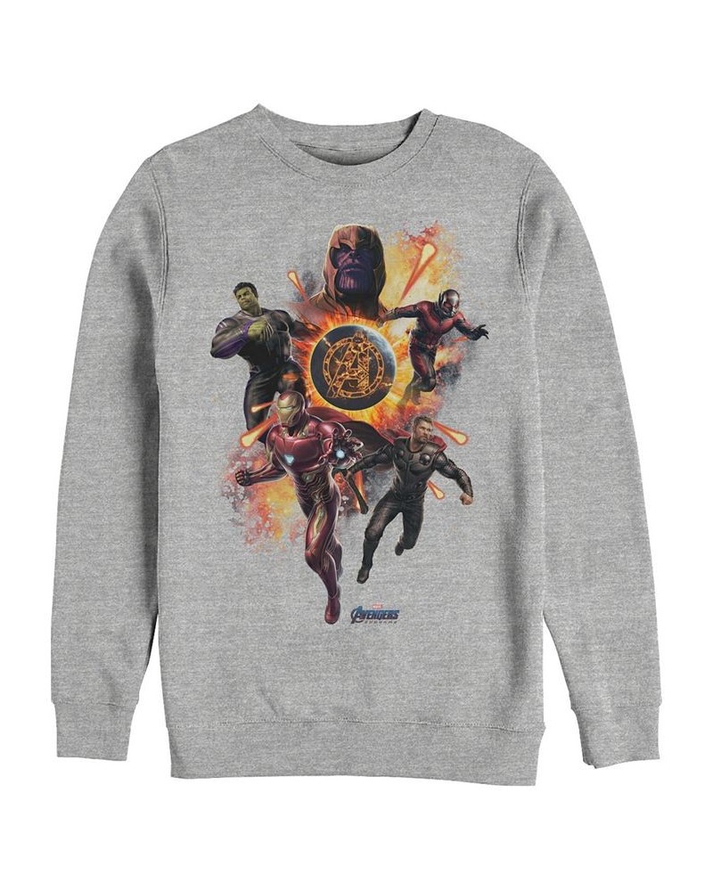 Marvel Men's Avengers Endgame Fire Burst Group Action, Crewneck Fleece Gray $28.59 Sweatshirt