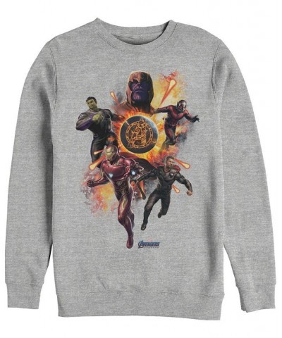 Marvel Men's Avengers Endgame Fire Burst Group Action, Crewneck Fleece Gray $28.59 Sweatshirt