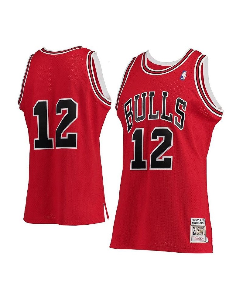 Men's Michael Jordan Red Chicago Bulls Hardwood Classics 12 Authentic Jersey $99.20 Jersey