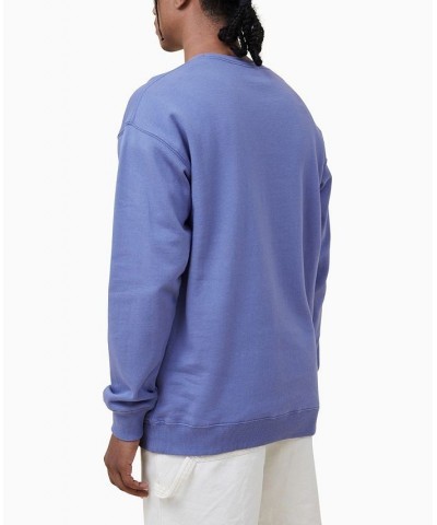 Men's Smiley Crew Fleece Sweatshirt Blue Flint, Smiley - Have A Nice Day $27.50 Sweatshirt