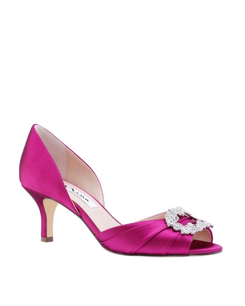 Women's Corrine Evening Pumps Red $43.60 Shoes