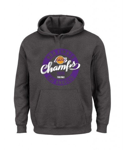 Men's Branded Heathered Gray Los Angeles Lakers 2020 NBA Finals Champions Zone Big and Tall Pullover Hoodie $30.80 Sweatshirt