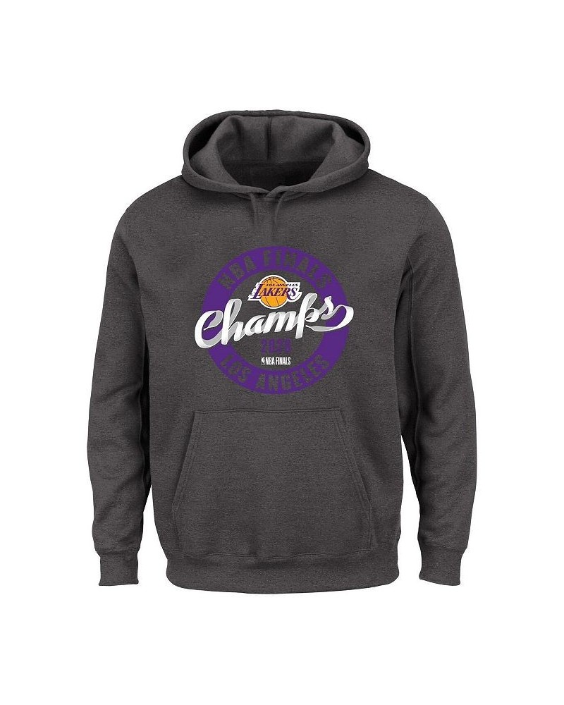 Men's Branded Heathered Gray Los Angeles Lakers 2020 NBA Finals Champions Zone Big and Tall Pullover Hoodie $30.80 Sweatshirt