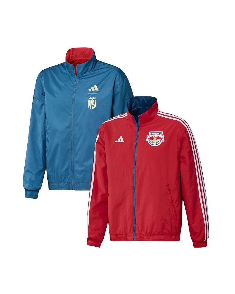 Men's Red and Gray New York Red Bulls 2023 On-Field Anthem Full-Zip Reversible Team Jacket $48.00 Jackets