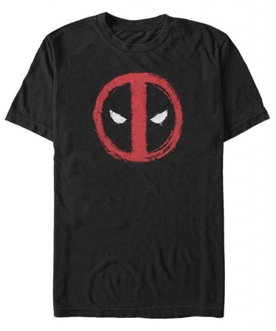 Men's Chalk Deadpool Short Sleeve T-shirt Black $19.94 T-Shirts