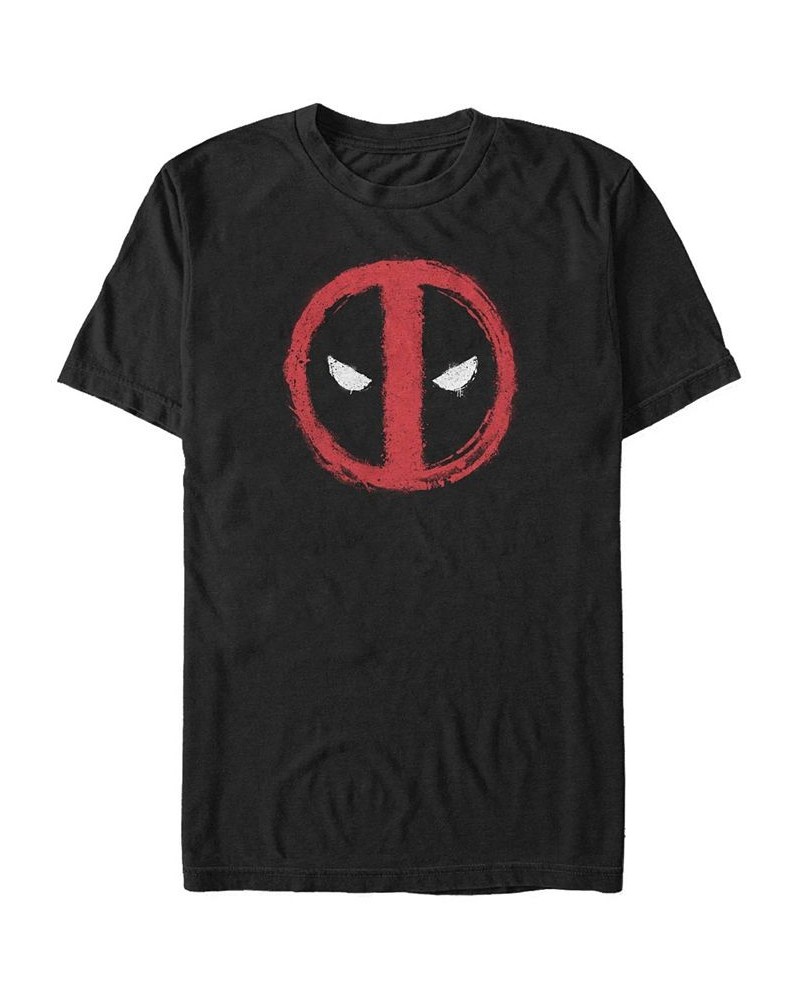 Men's Chalk Deadpool Short Sleeve T-shirt Black $19.94 T-Shirts