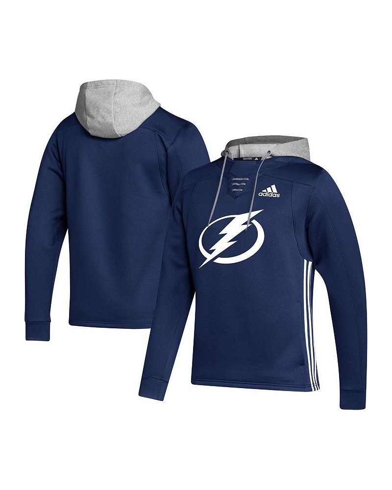 Men's Blue Tampa Bay Lightning Skate Lace Primeblue Team Pullover Hoodie $37.40 Sweatshirt