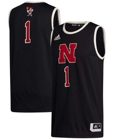 Men's 1 Black Nebraska Huskers Swingman Jersey $30.80 Jersey