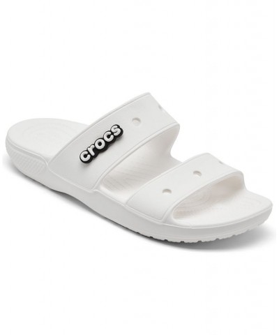 Women's Classic 2-Strap Slide Sandals White $25.00 Shoes