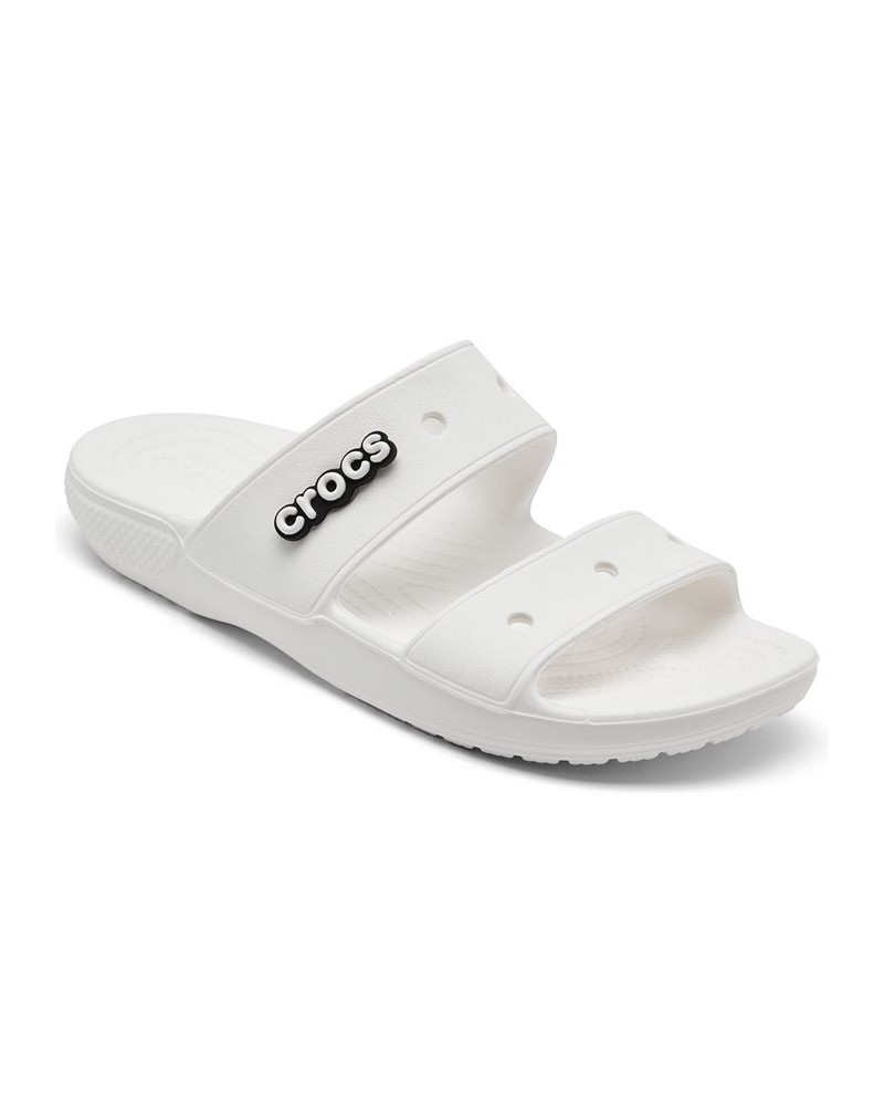 Women's Classic 2-Strap Slide Sandals White $25.00 Shoes