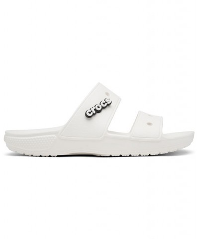 Women's Classic 2-Strap Slide Sandals White $25.00 Shoes