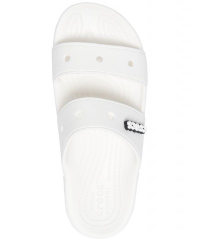 Women's Classic 2-Strap Slide Sandals White $25.00 Shoes