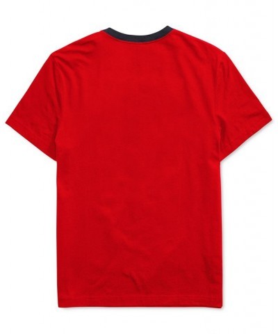 Men's Tino T-Shirt with Magnetic Closure at Shoulders Red $20.90 T-Shirts