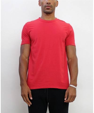 TMC001CJ Mens Cotton Jersey Short-Sleeve Basic Crew-Neck T-Shirt Red $24.75 T-Shirts