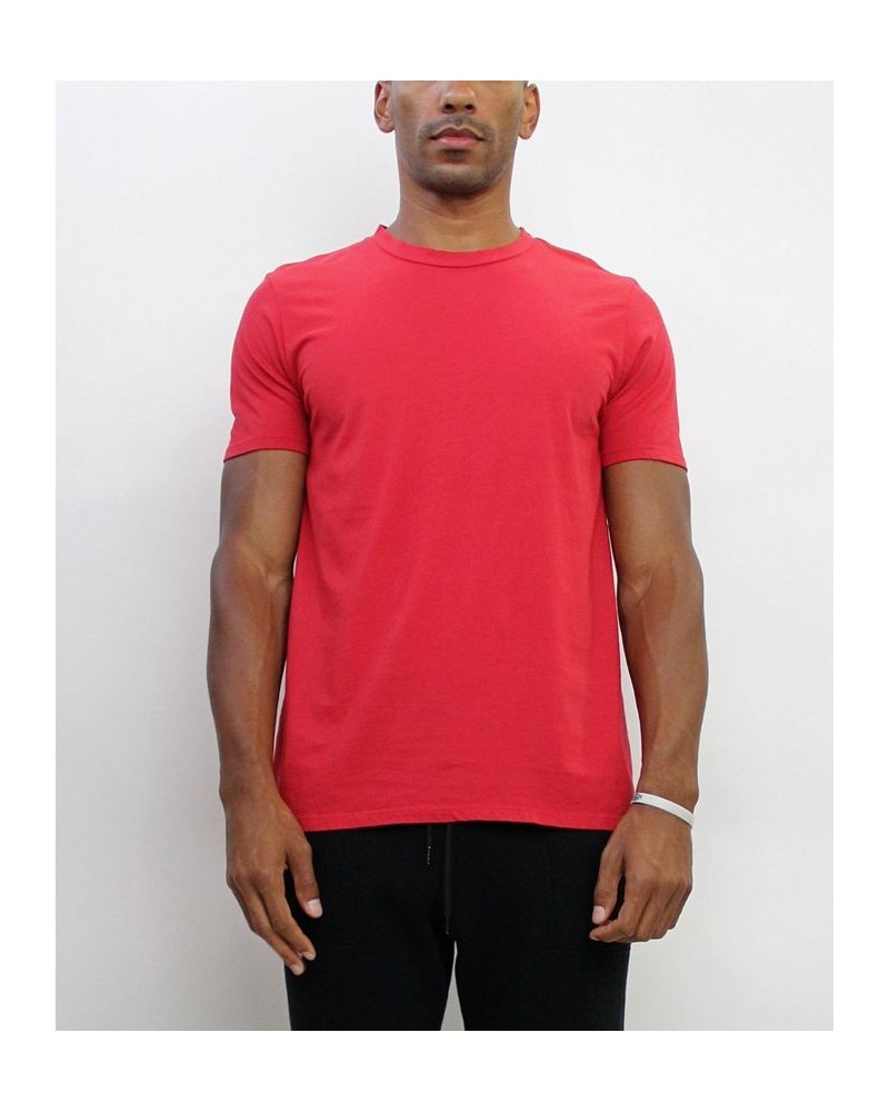 TMC001CJ Mens Cotton Jersey Short-Sleeve Basic Crew-Neck T-Shirt Red $24.75 T-Shirts