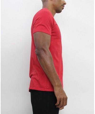 TMC001CJ Mens Cotton Jersey Short-Sleeve Basic Crew-Neck T-Shirt Red $24.75 T-Shirts