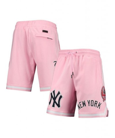 Men's Pink New York Yankees Logo Club Shorts $48.40 Shorts