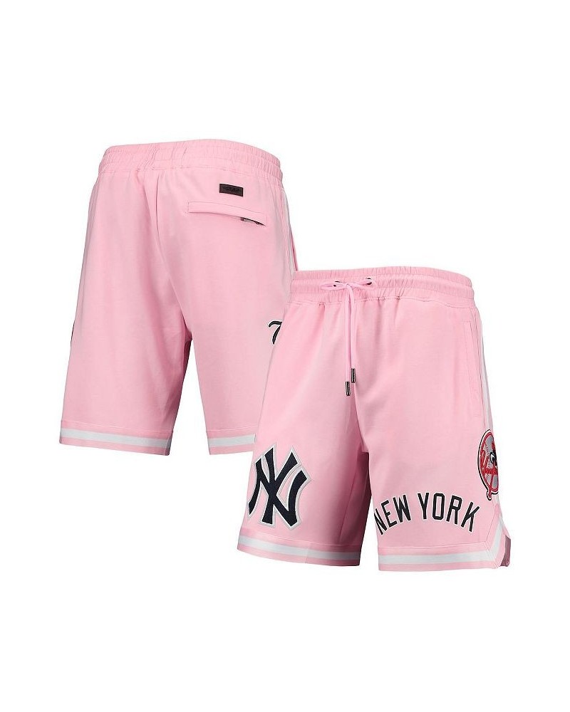 Men's Pink New York Yankees Logo Club Shorts $48.40 Shorts