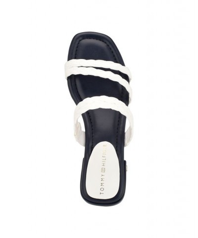 Women's Olise Flat Slip-on Dress Sandals White $38.71 Shoes