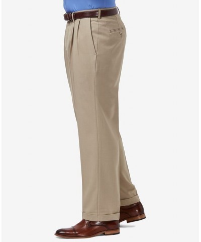 Men's Premium Comfort Stretch Classic-Fit Solid Pleated Dress Pants PD02 $32.99 Pants