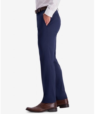 Men's Slim-Fit Shadow Check Dress Pants Blue $24.47 Pants