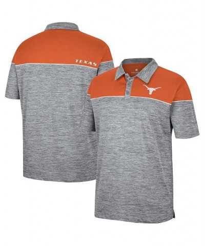 Men's Heathered Gray and Texas Orange Texas Longhorns Birdie Polo Shirt $32.99 Polo Shirts