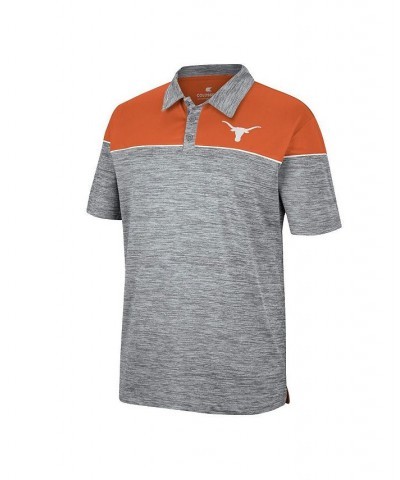 Men's Heathered Gray and Texas Orange Texas Longhorns Birdie Polo Shirt $32.99 Polo Shirts