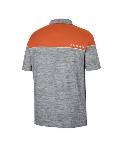 Men's Heathered Gray and Texas Orange Texas Longhorns Birdie Polo Shirt $32.99 Polo Shirts