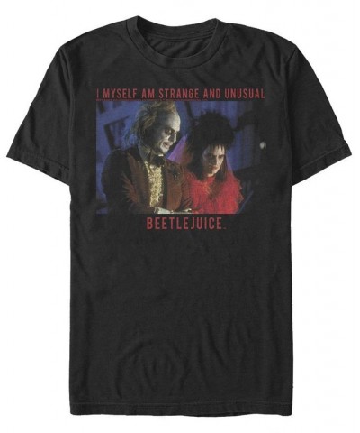 Men's Beetlejuice Unusual Beetle Short Sleeve T-shirt Black $14.35 T-Shirts