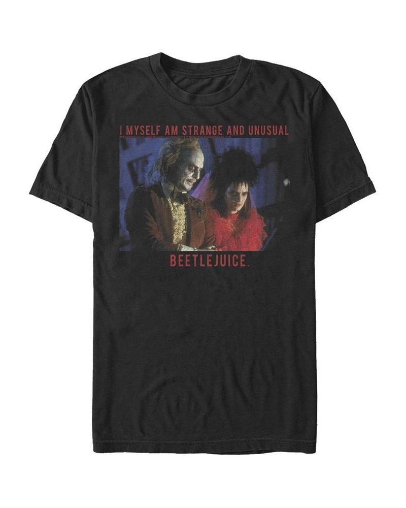 Men's Beetlejuice Unusual Beetle Short Sleeve T-shirt Black $14.35 T-Shirts