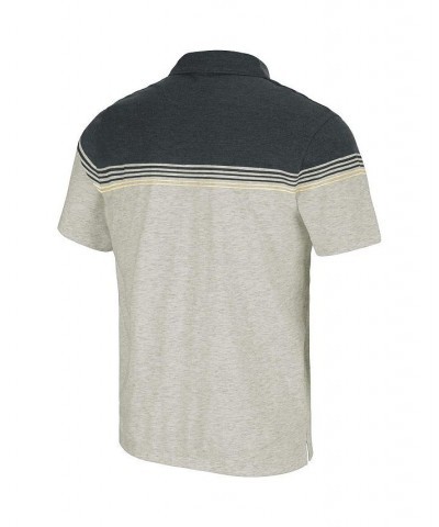 Men's Oatmeal, Black Colorado Buffaloes Hill Valley Polo Shirt $26.49 Polo Shirts