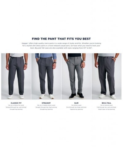 Men's Premium Comfort Stretch Classic-Fit Solid Pleated Dress Pants PD02 $32.99 Pants