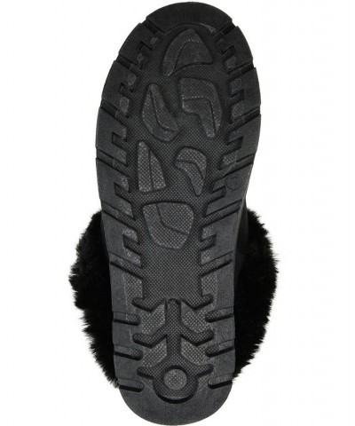 Women's Faux Fur Trim Whisp Slipper Black $34.40 Shoes