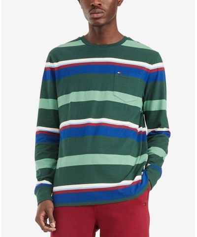 Men's Long Sleeve Dalton Stripe Tee Green $14.41 T-Shirts