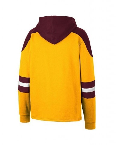 Men's Gold Minnesota Golden Gophers Lace-Up 4.0 Pullover Hoodie $30.75 Sweatshirt