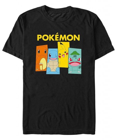 Men's Pokemon Team Kanto Short Sleeve T-shirt Black $15.75 T-Shirts