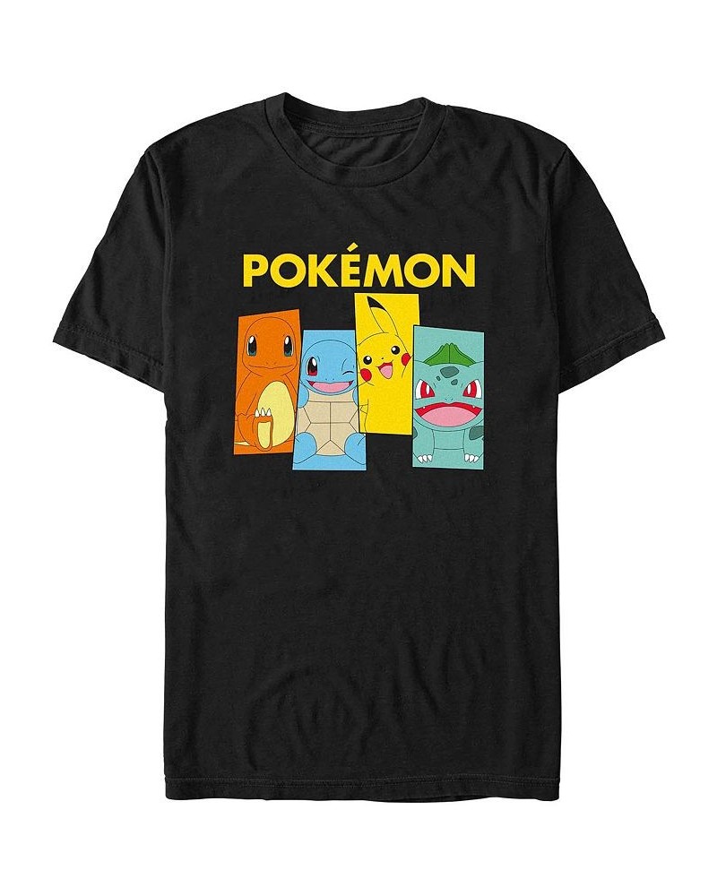 Men's Pokemon Team Kanto Short Sleeve T-shirt Black $15.75 T-Shirts