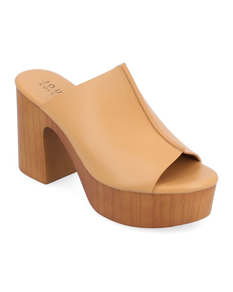 Women's Lorenza Platform Sandal Tan $43.00 Shoes