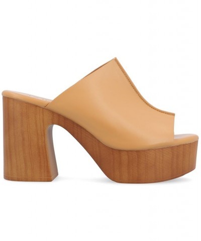 Women's Lorenza Platform Sandal Tan $43.00 Shoes