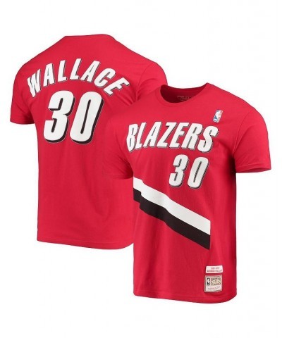 Men's Rasheed Wallace Red Portland Trail Blazers Hardwood Classics Player Name and Number T-shirt $25.36 T-Shirts