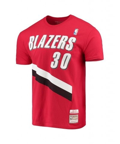 Men's Rasheed Wallace Red Portland Trail Blazers Hardwood Classics Player Name and Number T-shirt $25.36 T-Shirts