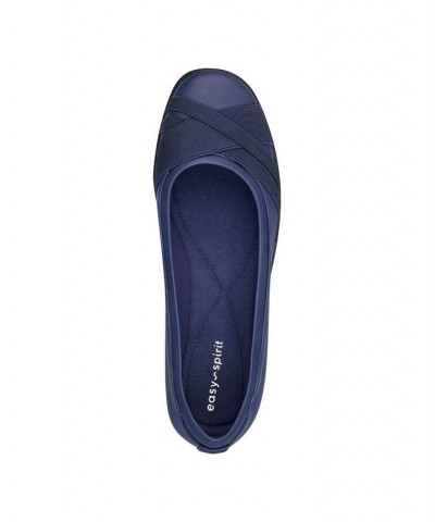 Women's Acasia Round Toe Slip-on Casual Flats Blue $33.18 Shoes